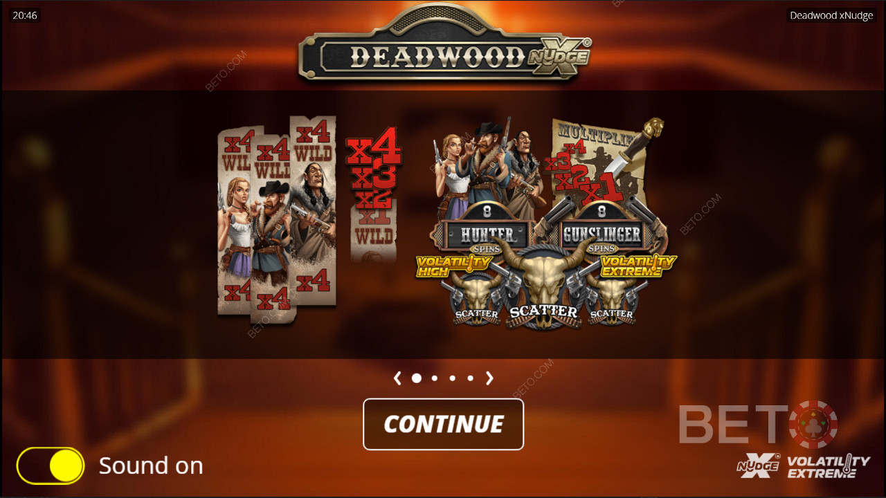 Deadwood و XNudge لعبة سلوت من Nolimit City