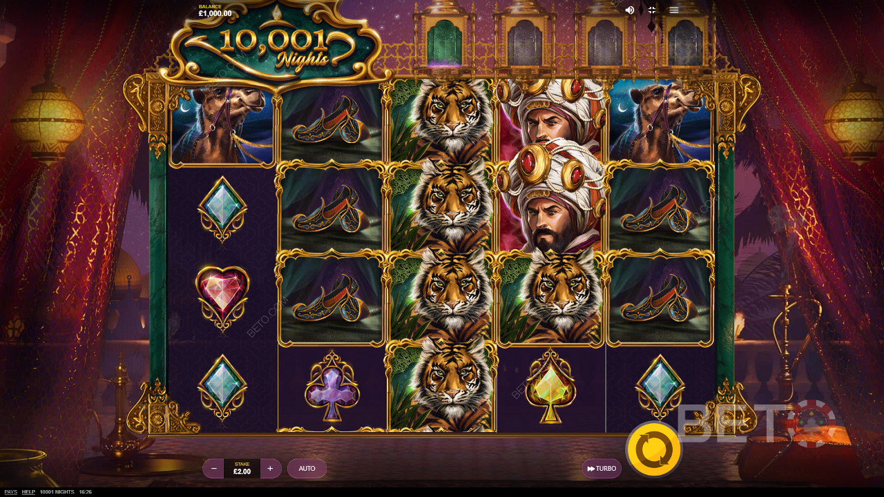 10001 Nights from Red Tiger Gaming - سافر إلى الصحراء العربية الساحرة بحثًا عن الثروات