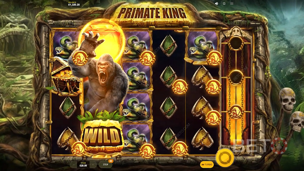 Primate King من Red Tiger Gaming مليء بالعديد من الميزات الإضافية الرائعة