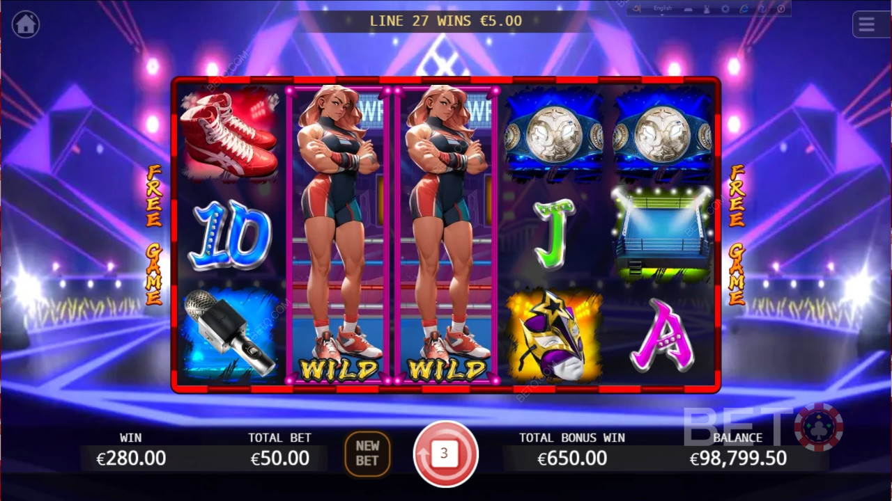 مراجعة مصارعة الملكة من قِبل BETO Slots