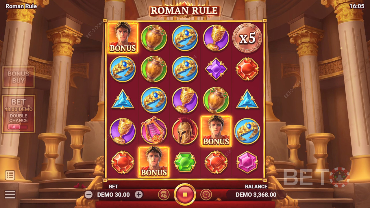 مراجعة القاعدة الرومانية بواسطة ماكينات القمار BETO Slots