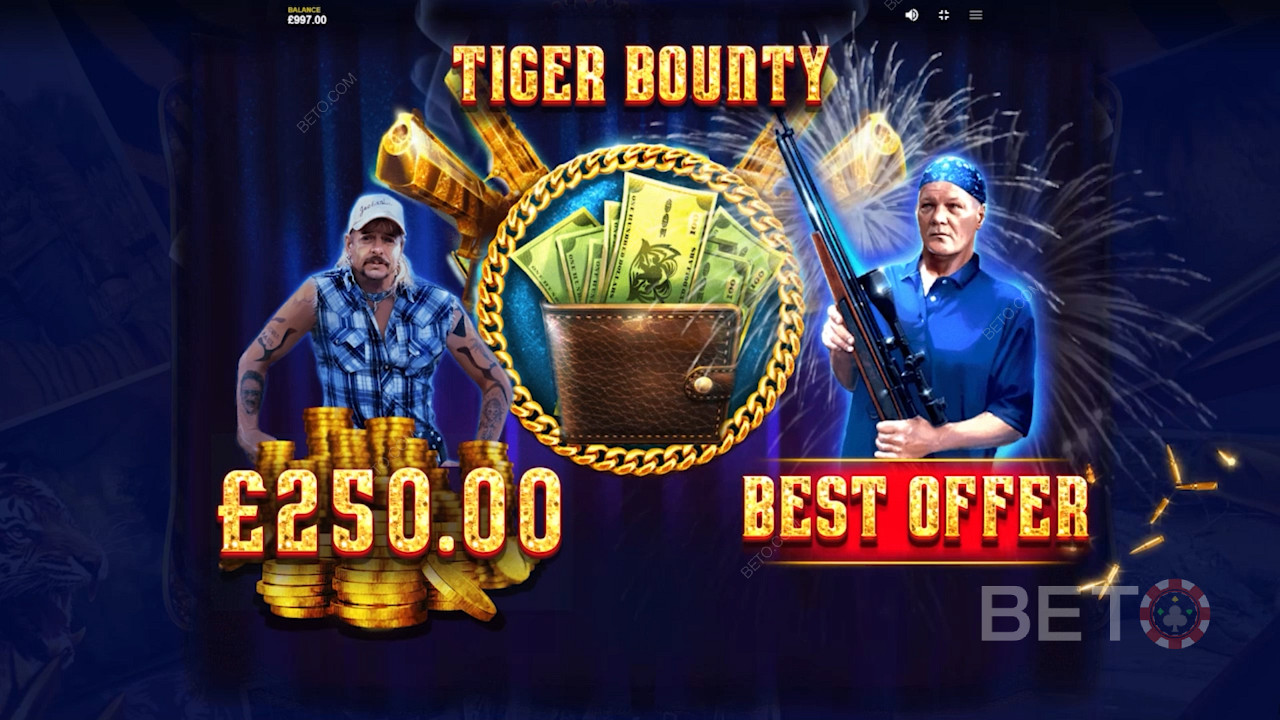 مكافأة Tiger Bounty في Joe Exotic