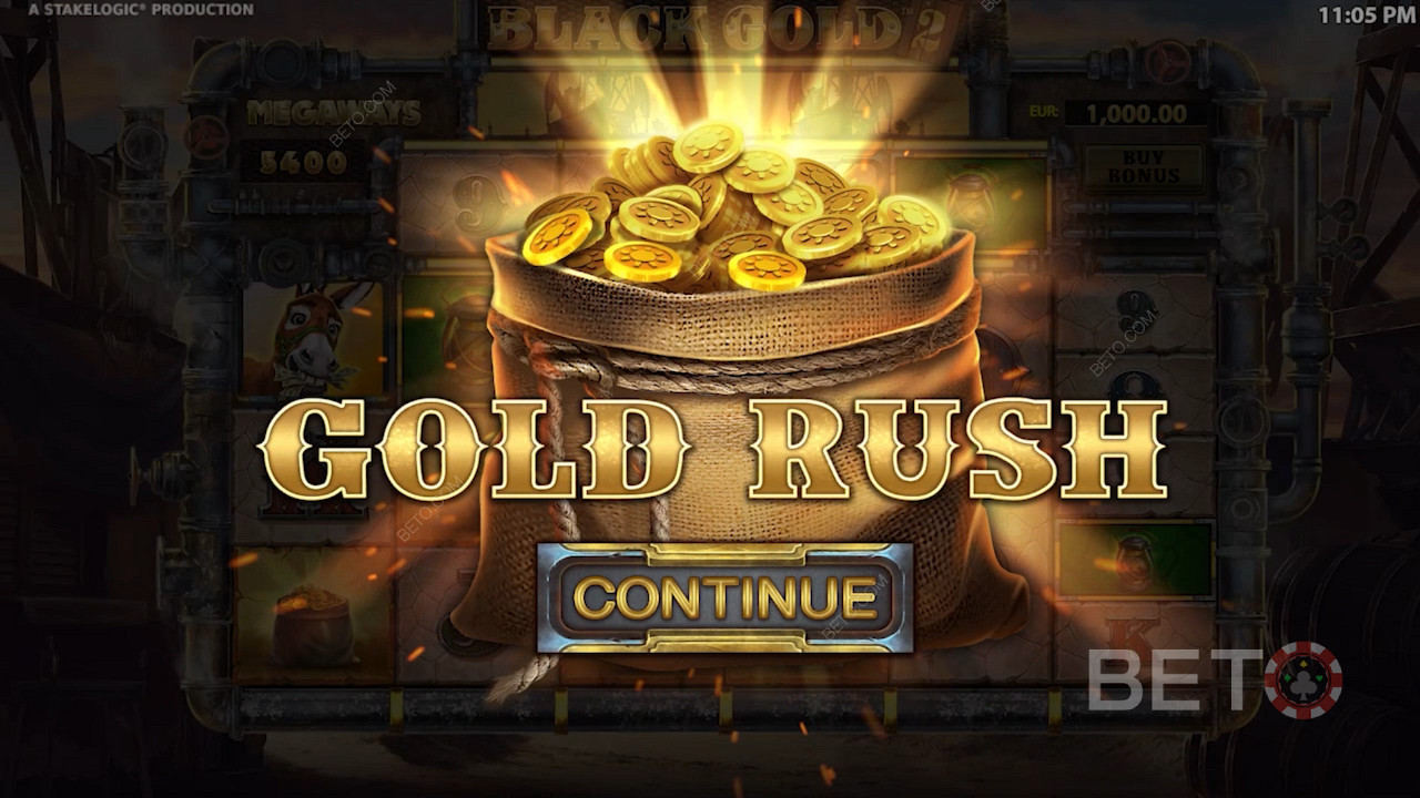 يمكن استخدام 7 مكافآت معدلة مختلفة بعد تنشيط ميزة Gold Rush