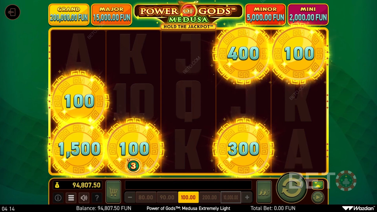 مراجعة قوة الآلهة: Medusa Extremely Light من BETO Slots