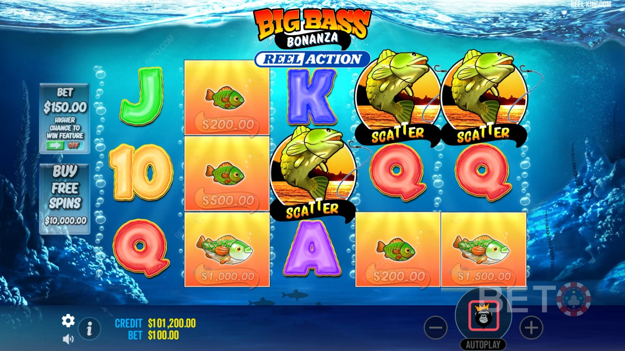 Big Bass Bonanza مراجعة Reel Action Action من BETO Slots