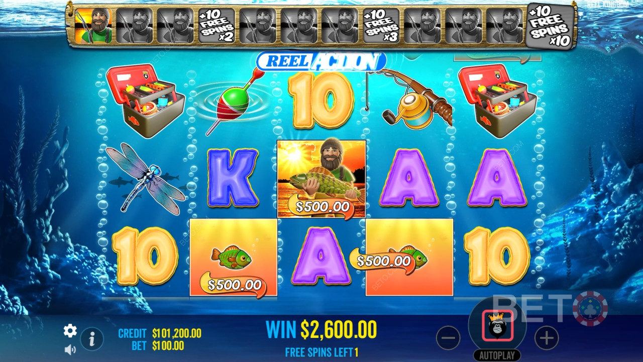 شرح ميزات المكافأة في Big Bass Bonanza بكرة العمل من بكرة العمل بواسطة Reel Kingdom