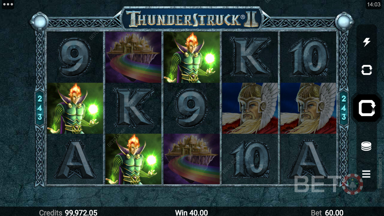 رموز صور عالية الأجر في Thunderstruck II
