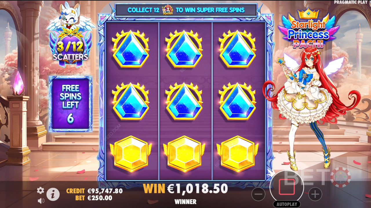 شرح الميزات الإضافية في Starlight Princess باتشي بواسطة Pragmatic Play