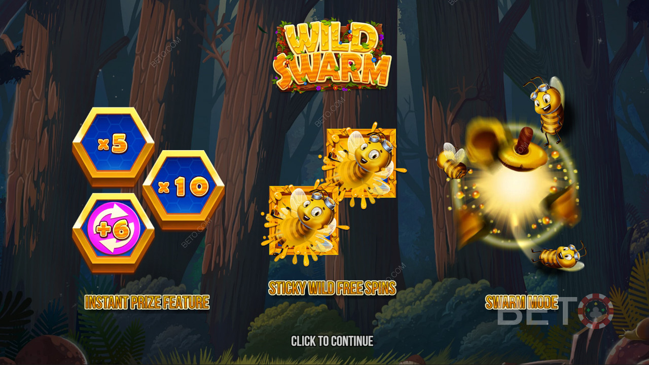 استمتع بميزات المكافآت القوية في لعبة Wild Swarm عبر الإنترنت