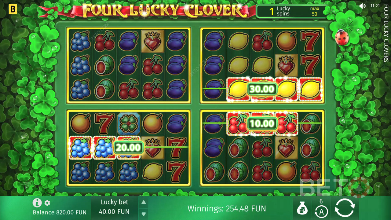 Four Lucky Clover اللعب المجاني