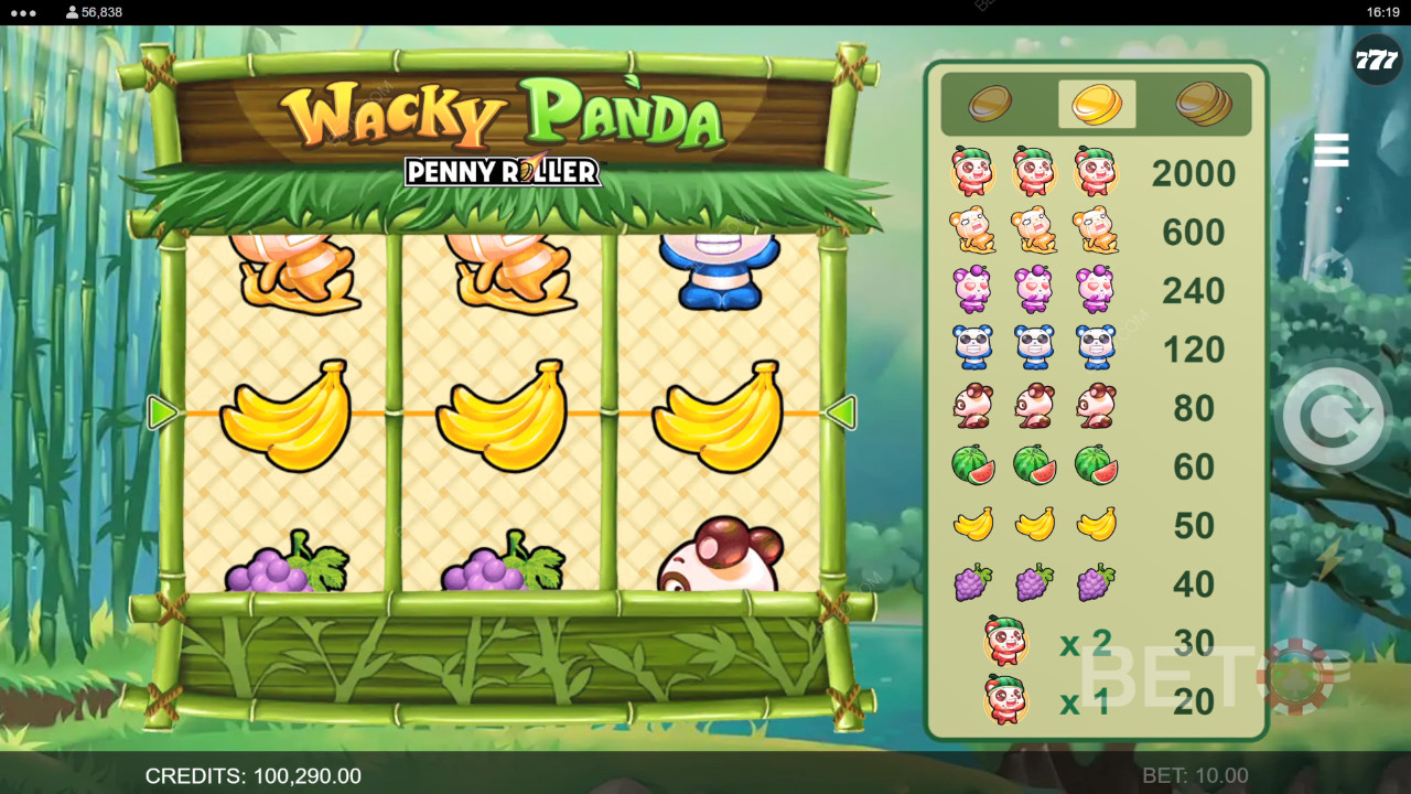 مراجعة لعبة Wacky Panda من BETO Slots