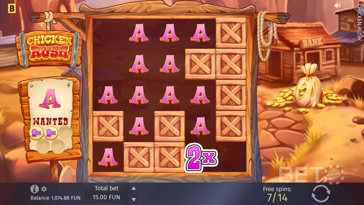 شرح ميزات المكافآت الإضافية في Chicken Rush بواسطة BGAMING
