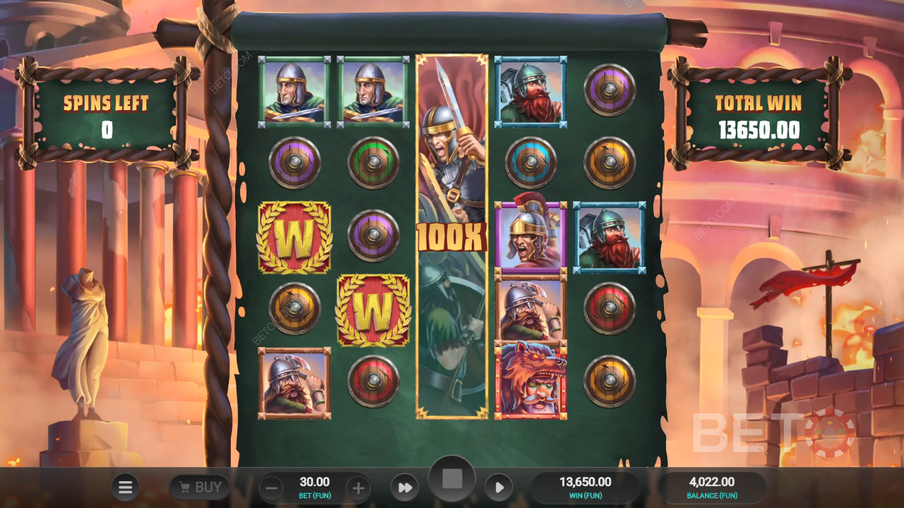 مراجعة المنافسين الرومان الدم والرمل من قبل BETO Slots