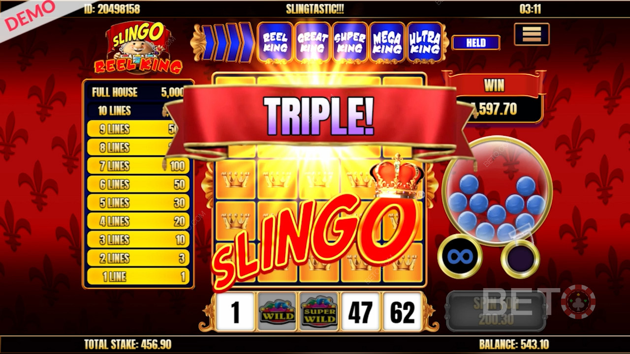 Triple Slingo في فتحة Slingo Reel King