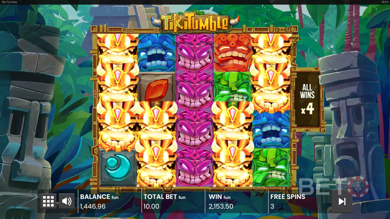 مراجعة Tiki Tumble من BETO Slots