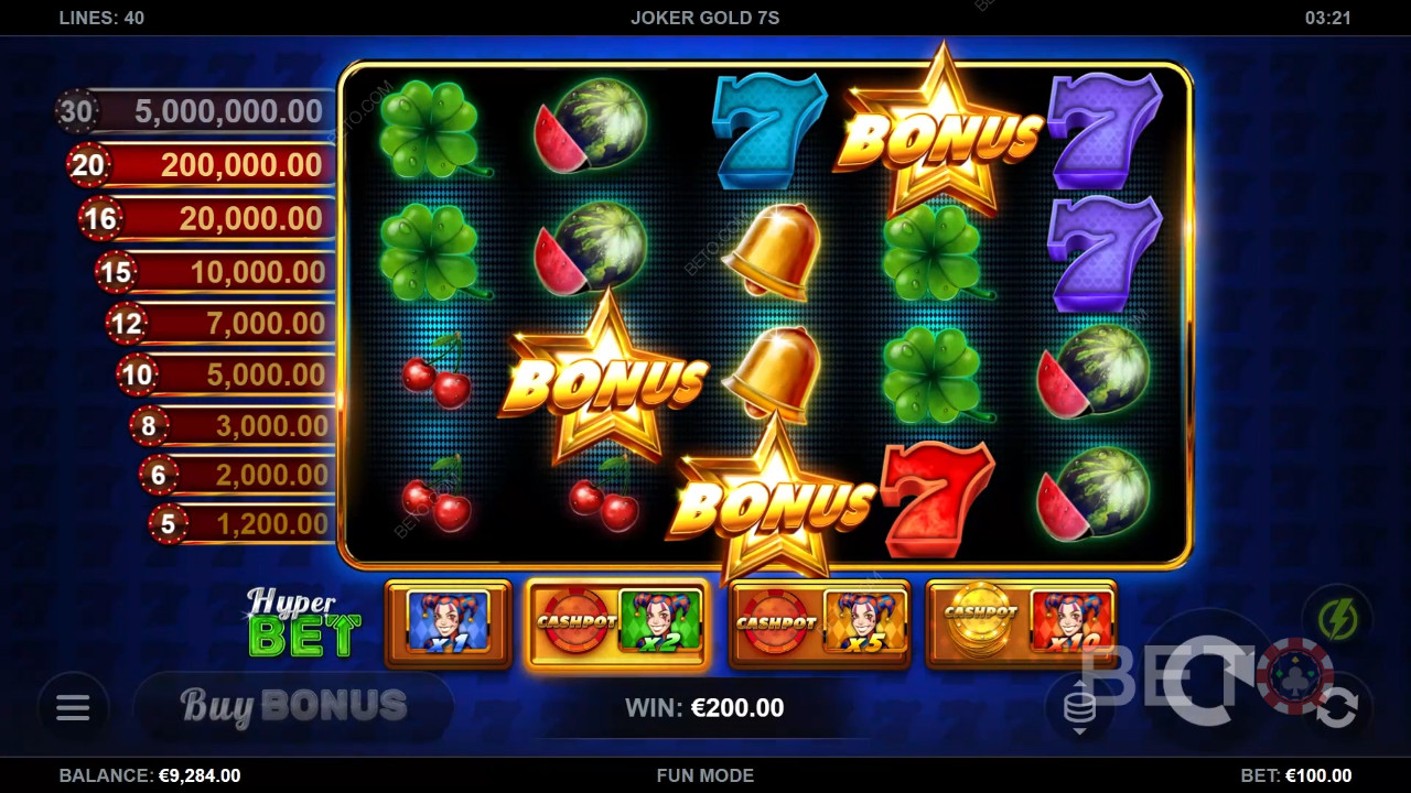 مراجعة Joker Gold 7s بواسطة BETO Slots