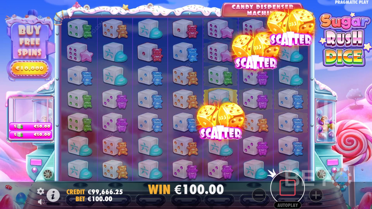 مراجعة Sugar Rush Rush Dice من BETO Slots
