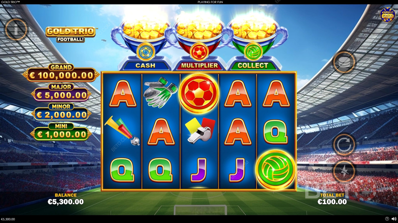 الثلاثي الذهبي كرة القدم مراجعة من قبل BETO Slots