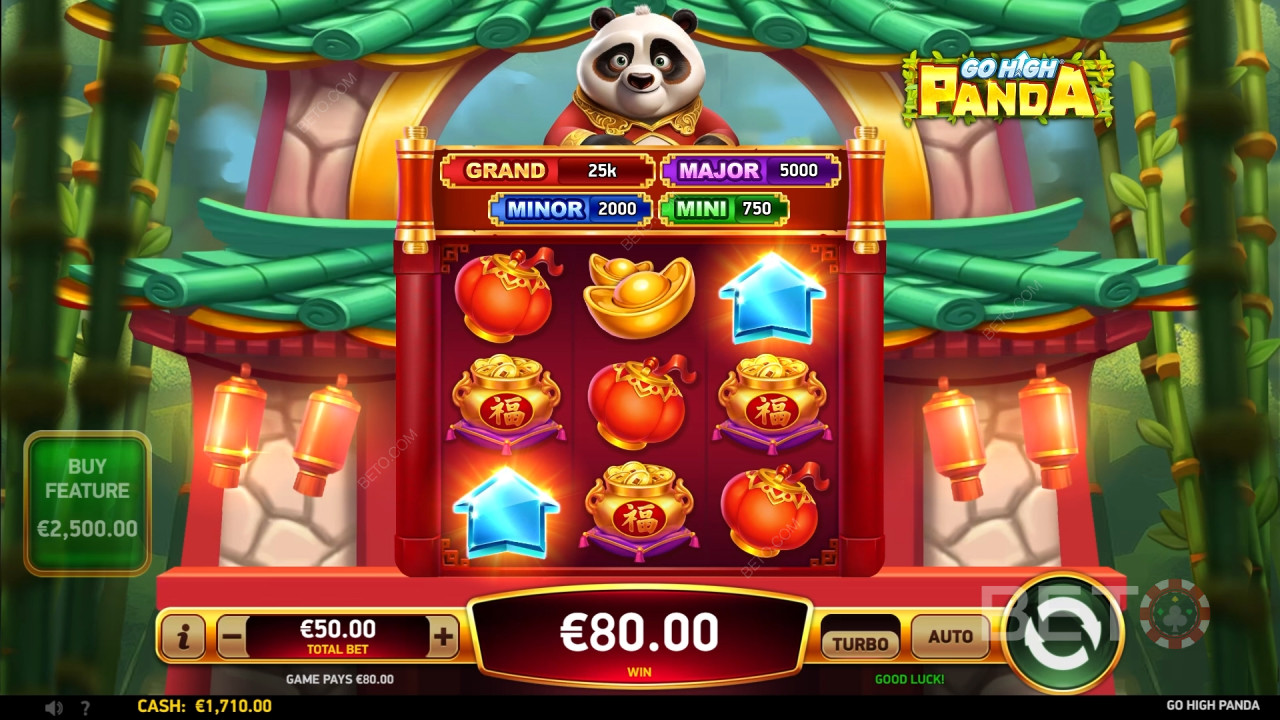 مراجعة Go High Panda من BETO Slots