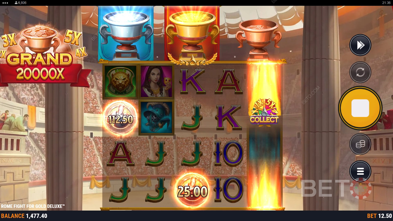 مراجعة Rome Fight For Gold Deluxe من BETO Slots