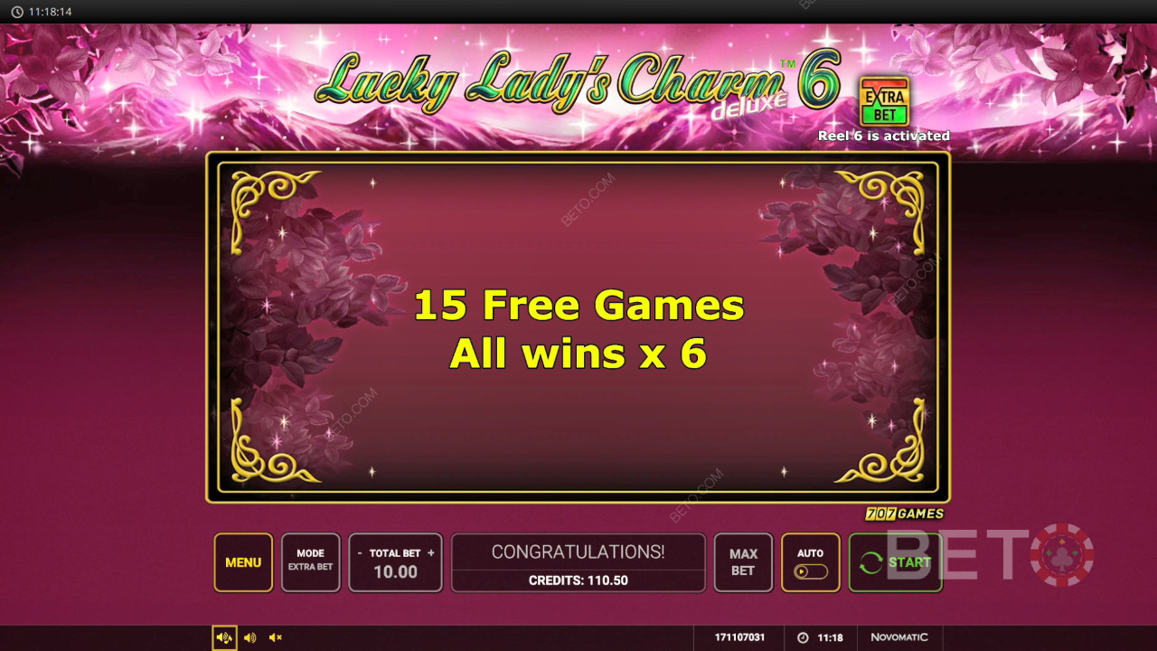 شرح ميزات المكافأة في لعبة Lucky Lady