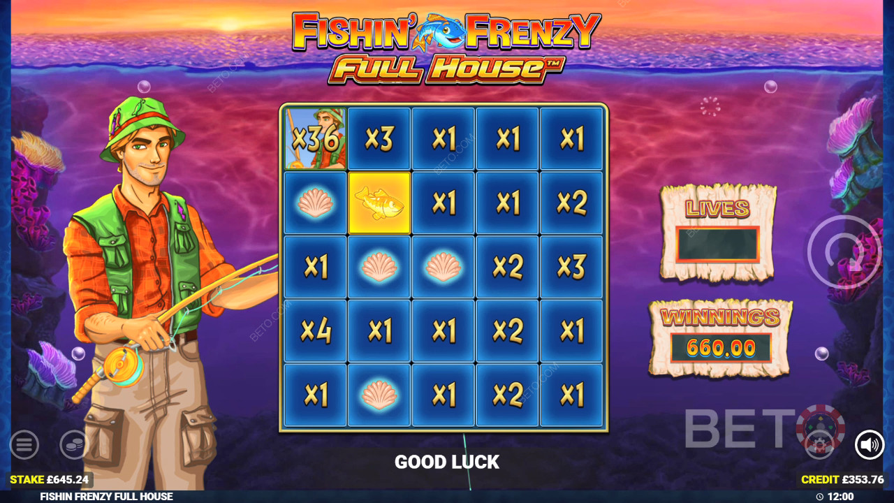 اربح 1,300 ضعف رهانك في ماكينات سلوت Frenzy Frenzy Full House Online!