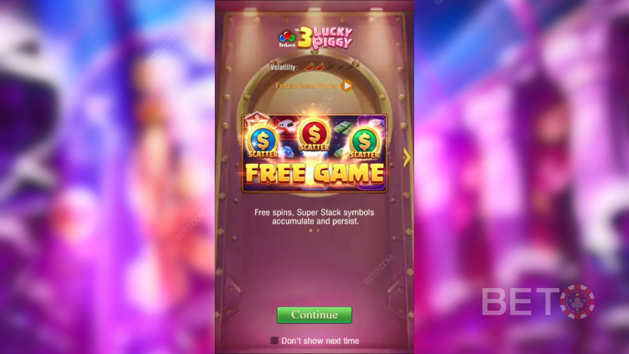 اربح 10,000 ضعف رهانك في فتحة فيديو لاكي بيجي 3 لاكي بيجي!