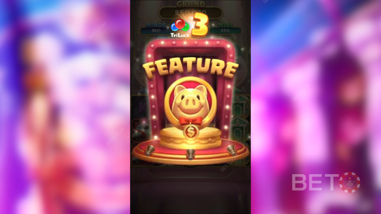 شرح ميزات المكافأة في 3 Lucky Piggy من TaDa Gaming