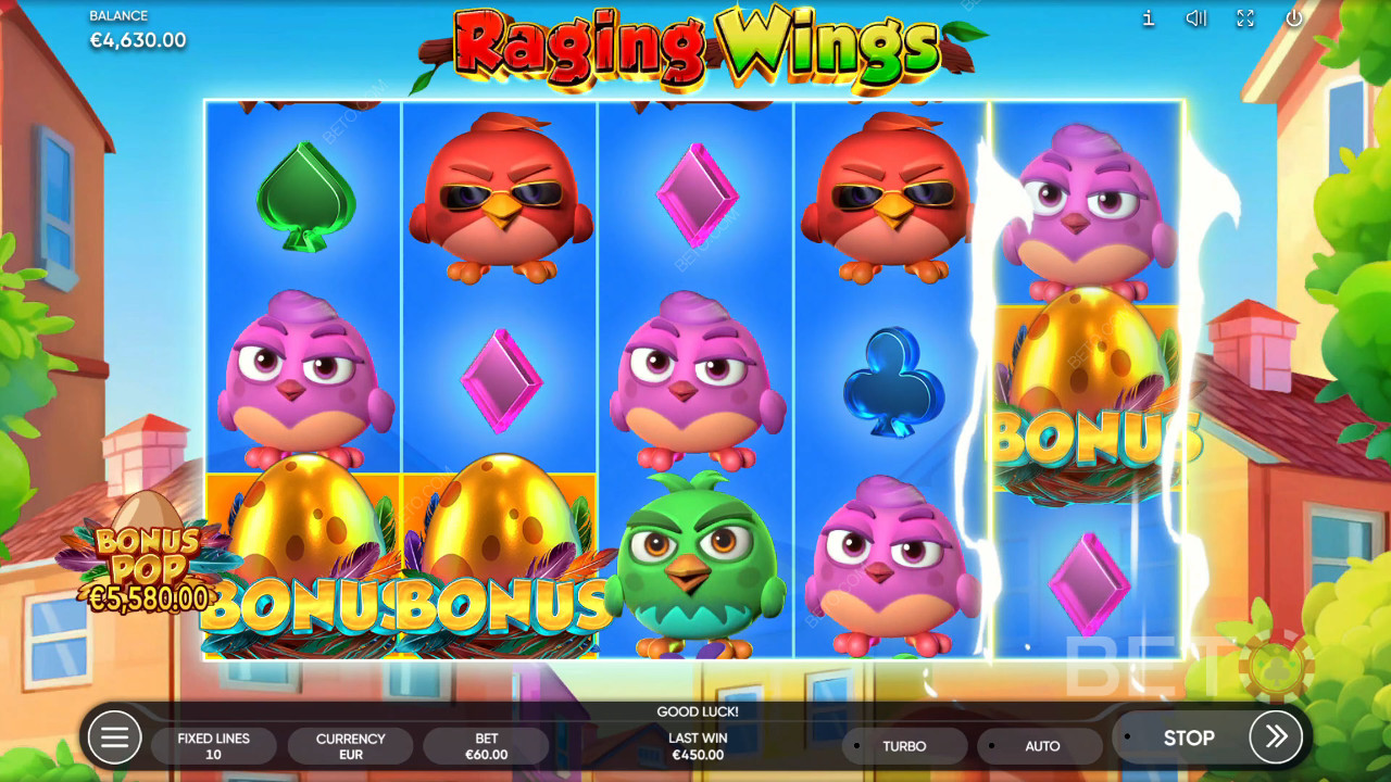 مراجعة Raging Wings من BETO Slots