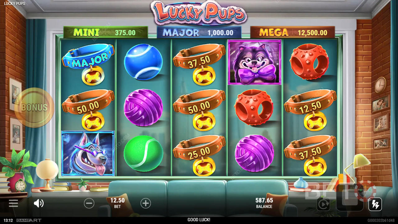 مراجعة لعبة Lucky Pups من BETO Slots