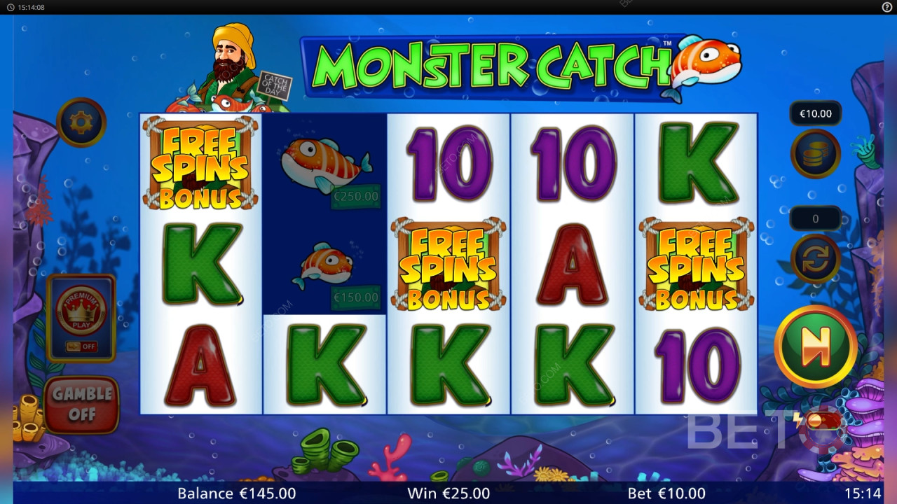 مراجعة لعبة Monster Catch من BETO Slots