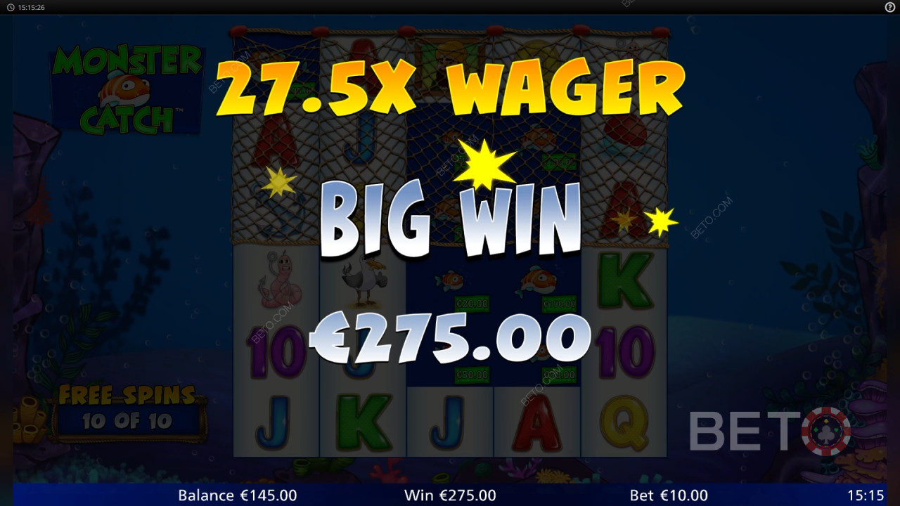 اربح 736 ضعف رهانك في فتحة Monster Catch Slot!