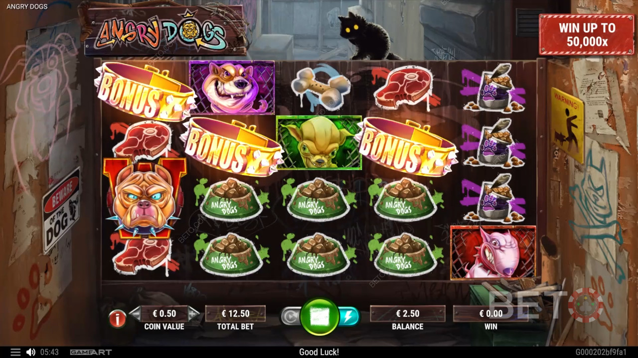 مراجعة الكلاب الغاضبة من BETO Slots