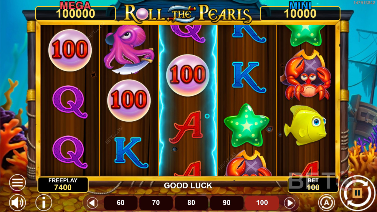 مراجعة لعبة Roll The Pearls Hold & Win من BETO Slots