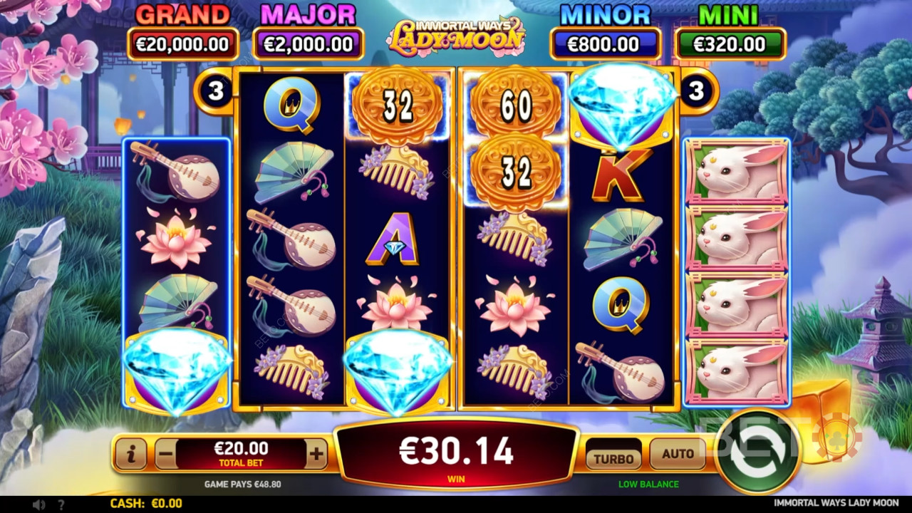 مراجعة لعبة Immortal Ways Lady Moon من BETO Slots