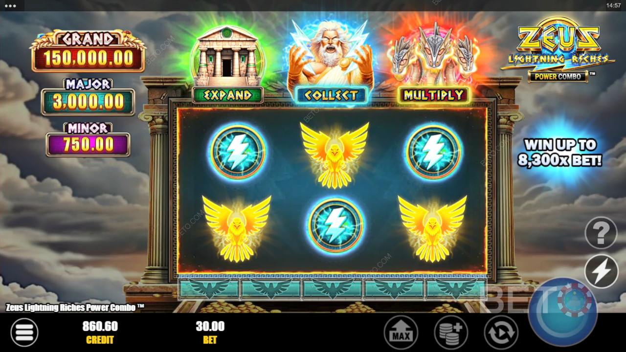 Zeus Lightning Riches Power Combo اللعب المجاني