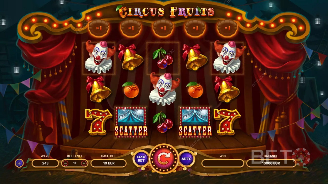 إعداد التحكم الشامل لـ Circus Fruits