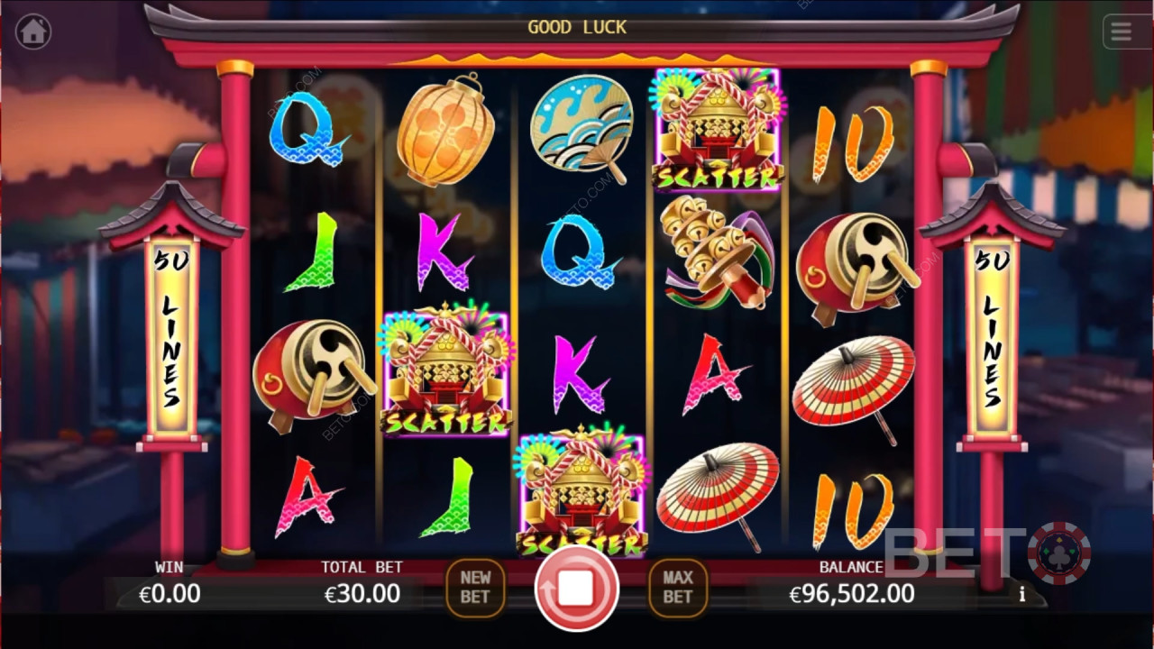 مراجعة Ten Jin Matsuri من BETO Slots