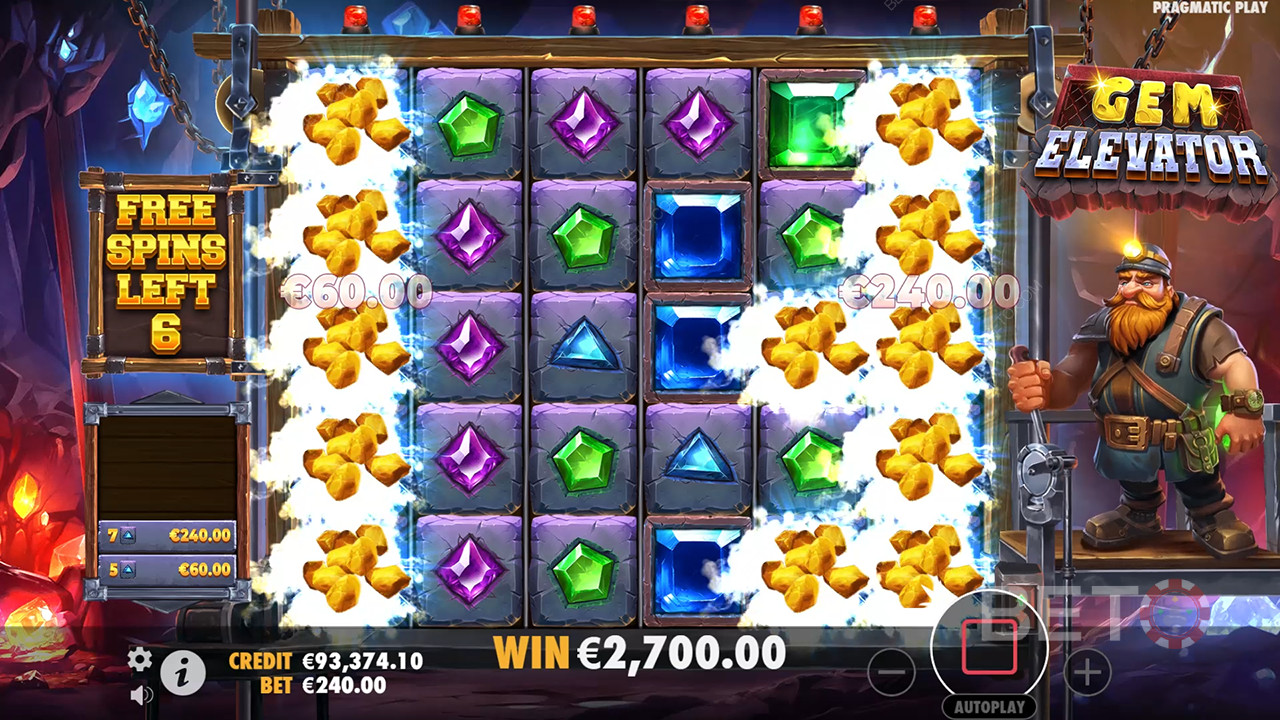 مراجعة مصعد الأحجار الكريمة من BETO Slots