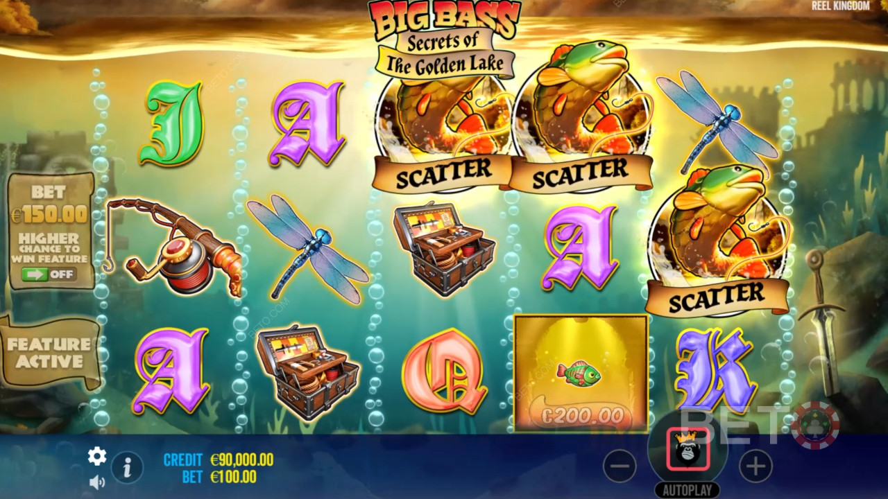 مراجعة Big Bass Secrets of the Golden Lake بواسطة BETO Slots