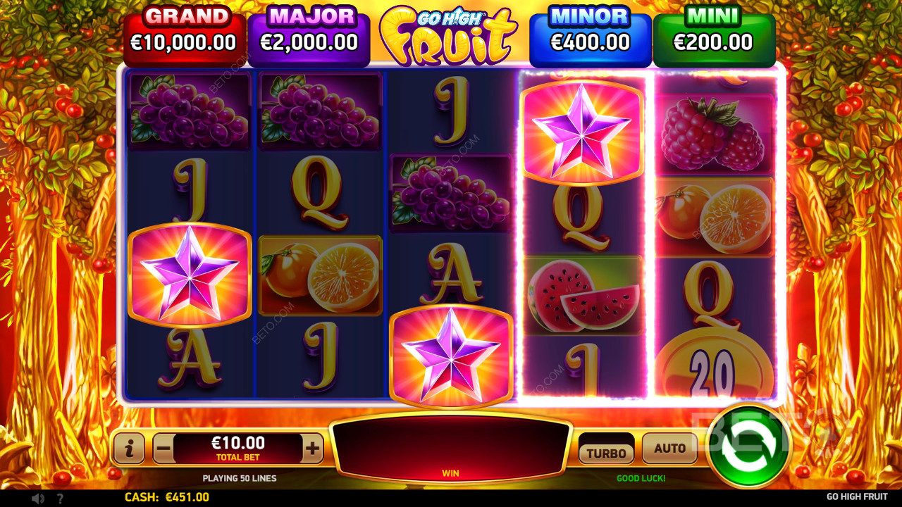 مراجعة لعبة Go High Fruit من BETO Slots