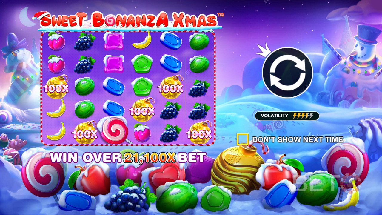 شبكة الألعاب العريضة لـ Sweet Bonanza Xmas