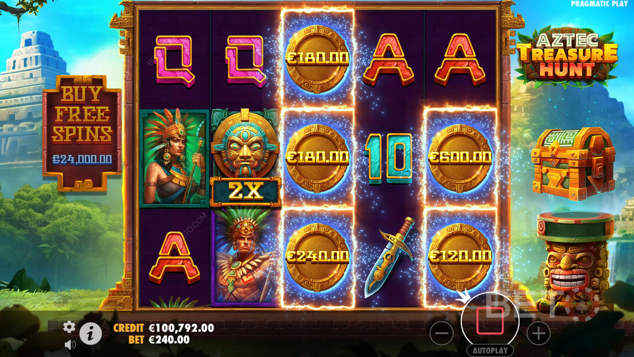 مراجعة لعبة البحث عن الكنز الأزتك من BETO Slots