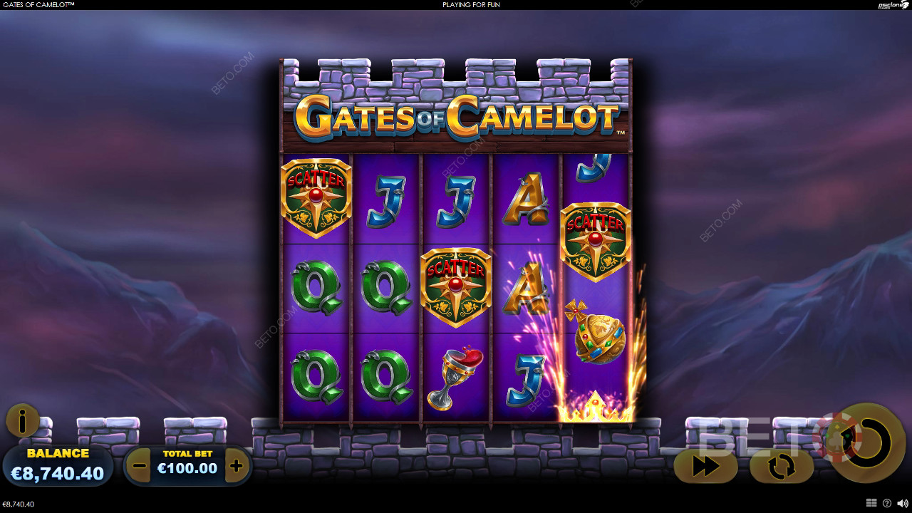 مراجعة Gates of Camelot من BETO Slots