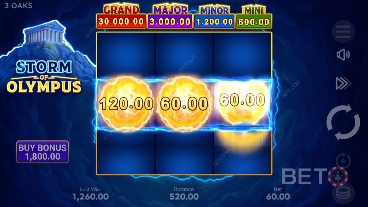مراجعة عاصفة أوليمبوس من قبل BETO Slots