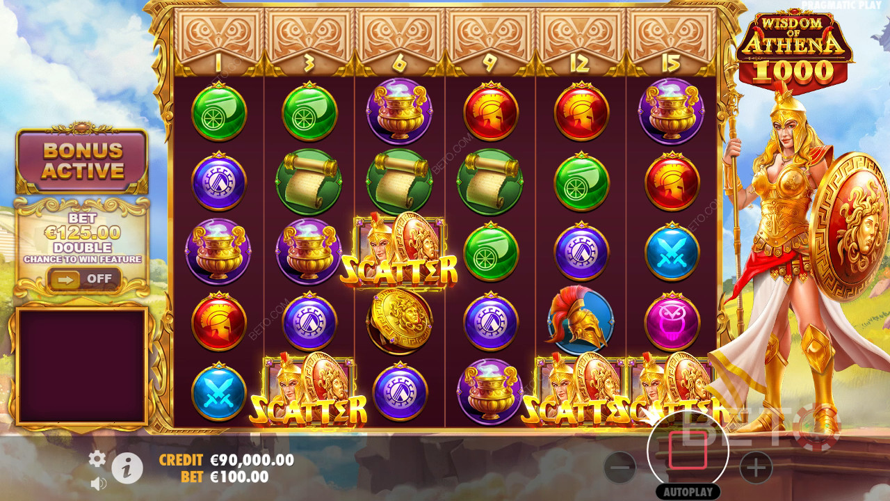 مراجعة حكمة أثينا 1000 من BETO Slots