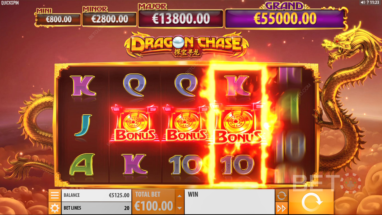 مراجعة "مطاردة التنين" من BETO Slots