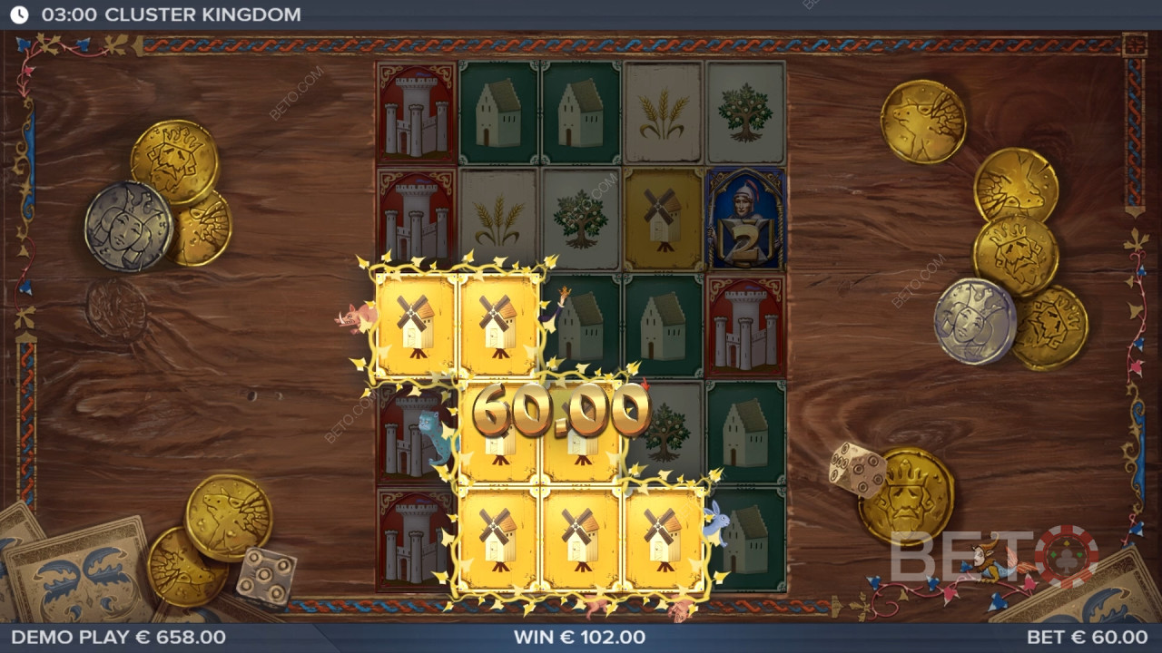 مراجعة Cluster Kingdom من BETO Slots