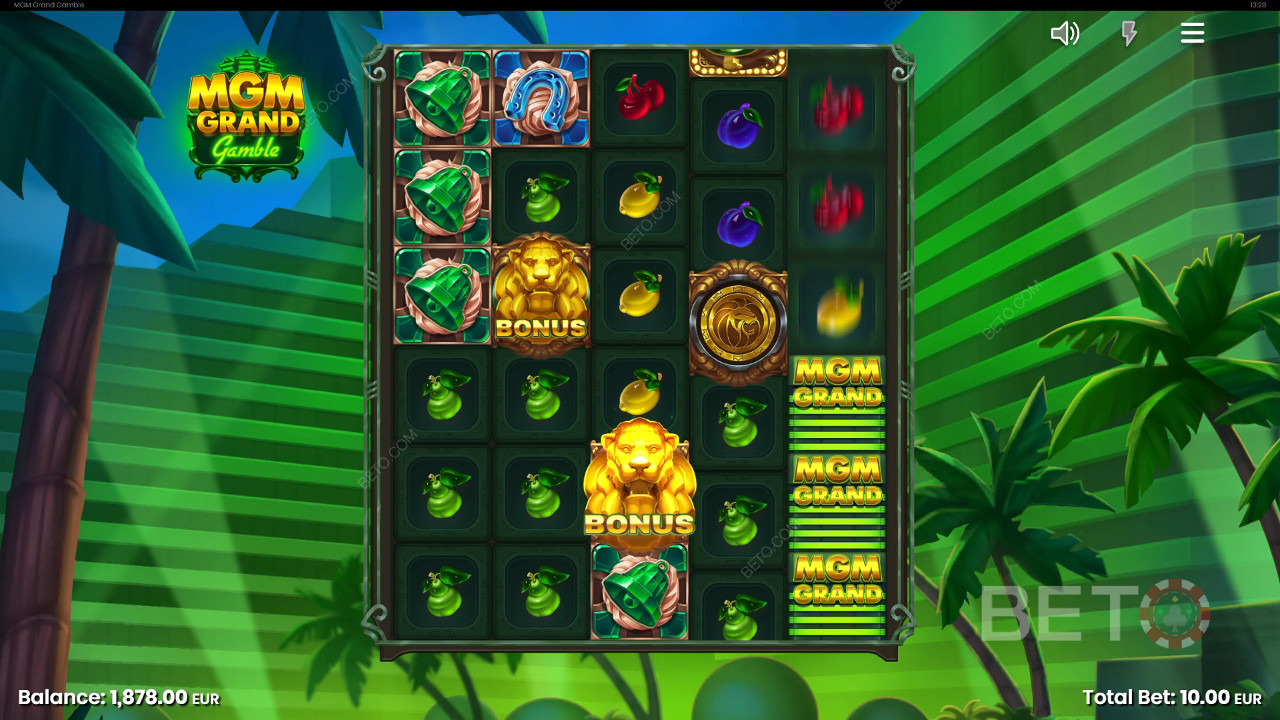 مراجعة لعبة MGM Grand Gamble من BETO Slots