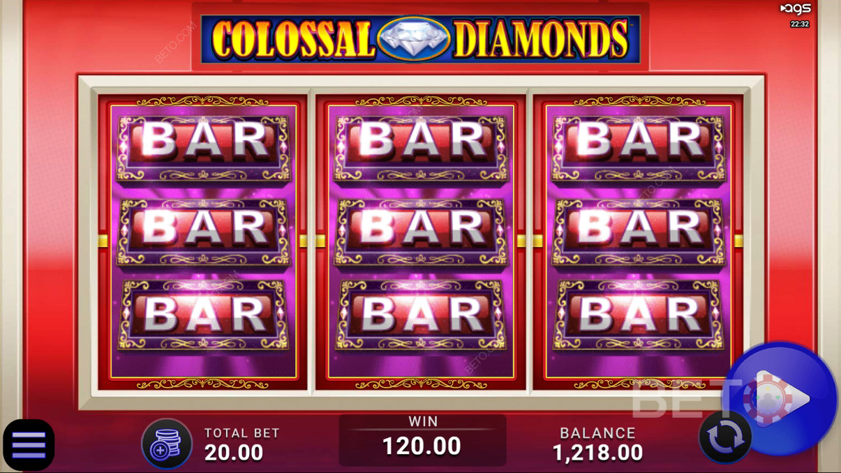 مراجعة Colossal Diamonds بواسطة BETO Slots